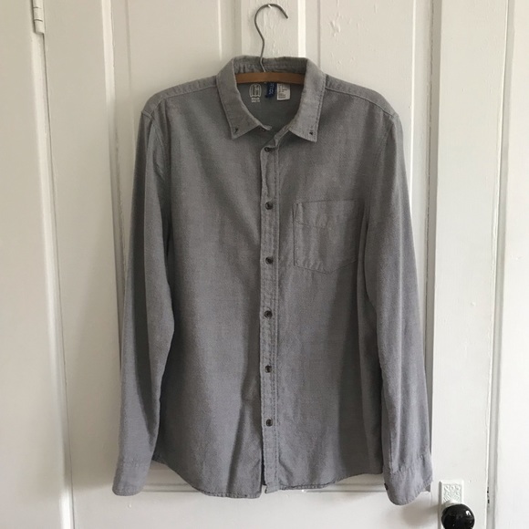Gray Button-Down Shirt - Picture 1 of 3